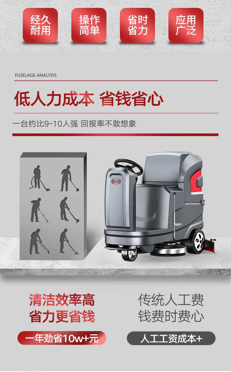 揚子YZ-X6駕駛式洗地機